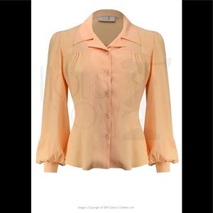The House of Foxy 40’s blouse - soft coral